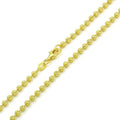 Yellow Gold Sterling Silver Dog Tag Necklace 16" - 36" K6830
