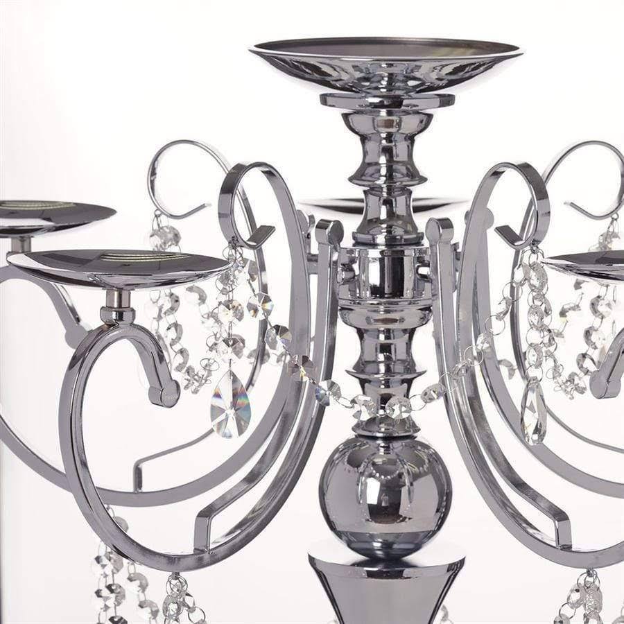 Silver Metal Candle Holder Candelabra X226581