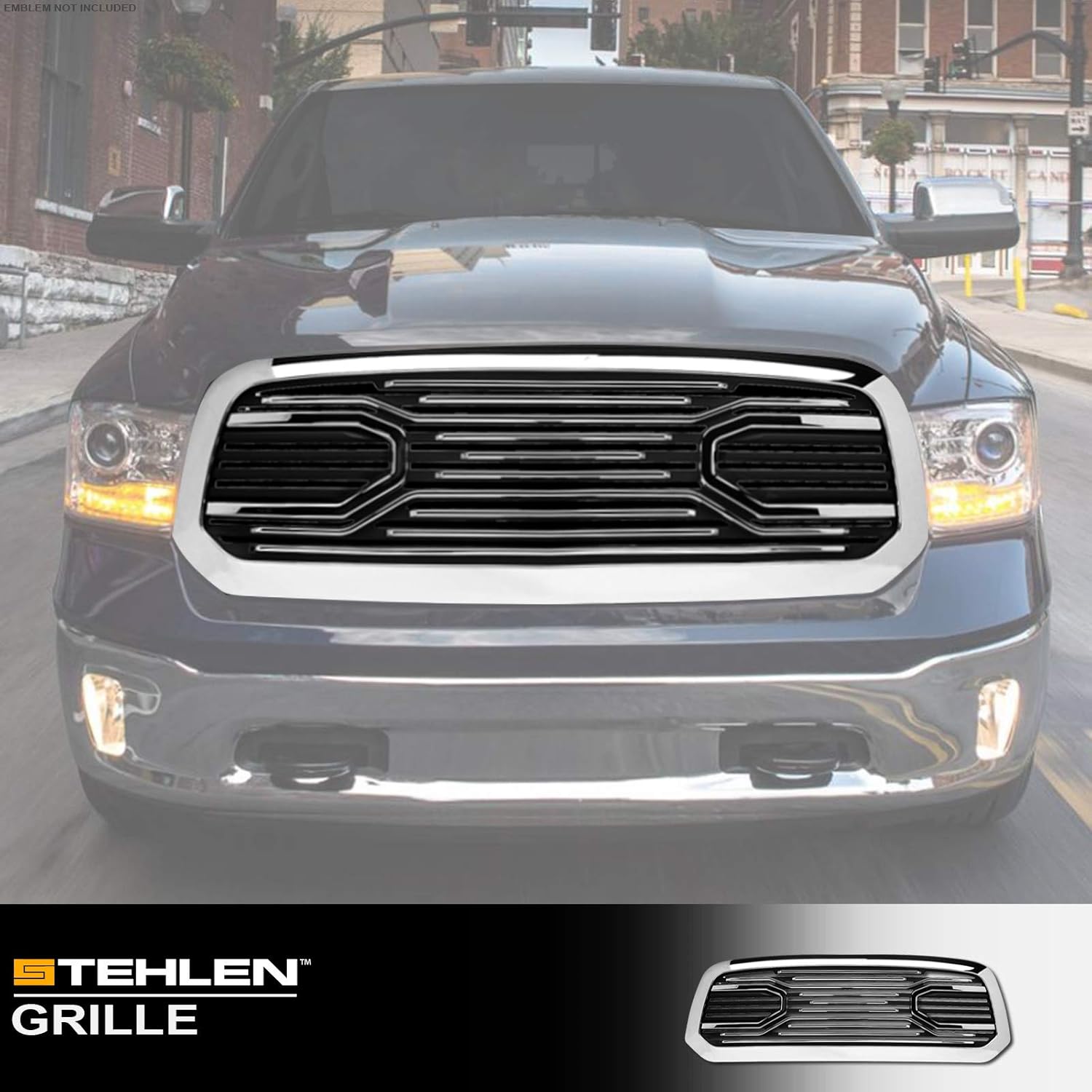 Chrome Front Hood Bumper Grille For Ram 1500 2013-2018 / Classic 2019-2022 L187441