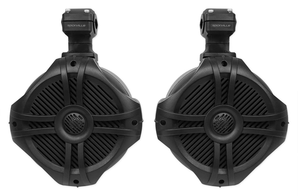Black 6.5" 250w Marine Wakeboard Tower Speakers W755258