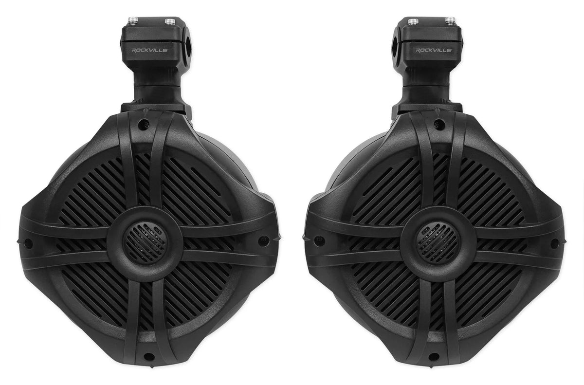 Black 6.5" 250w Marine Wakeboard Tower Speakers W755258