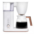 10 Cup Matte White Drip Coffee Maker with Glass Carafe L308418