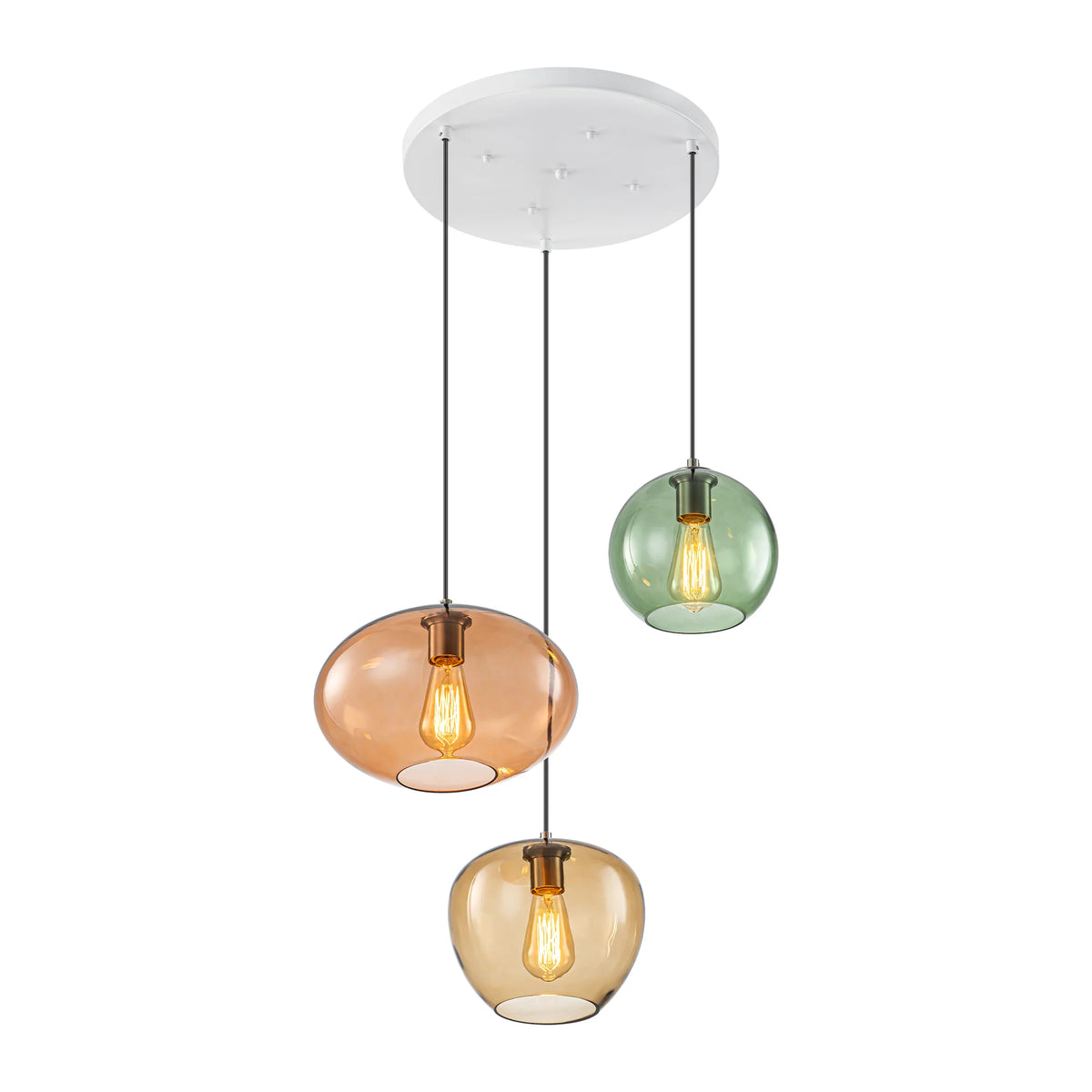 3-Light Vintage Contemporary Pendant C1367