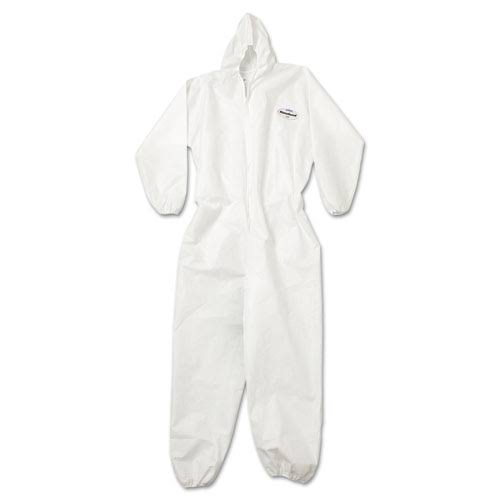 White Medium Polypropylene Disposable Coveralls W746