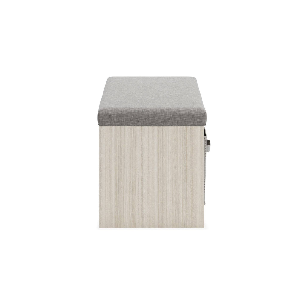 Gray Storage Bench Q181