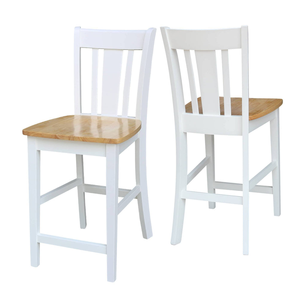 White/Natural 24x22 Counter-Height Stool D319087