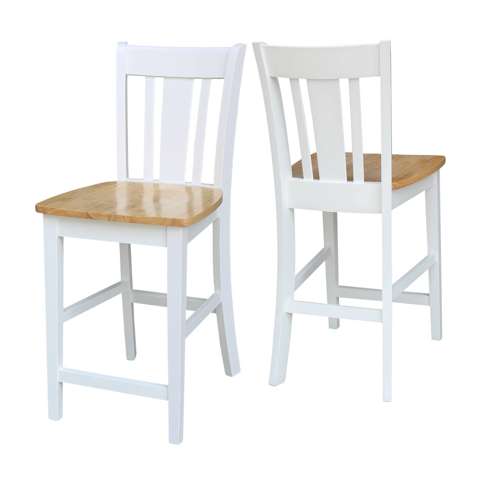 White/Natural 24x22 Counter-Height Stool D319087