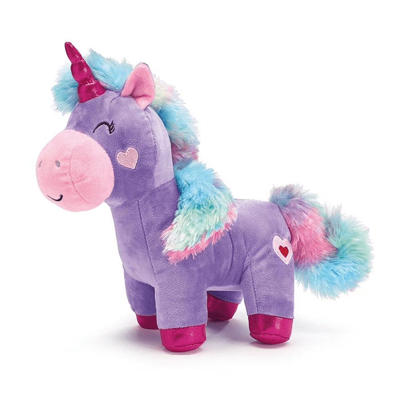 Lavender Unicorn with Rainbow Mane and Tail 11" W91268