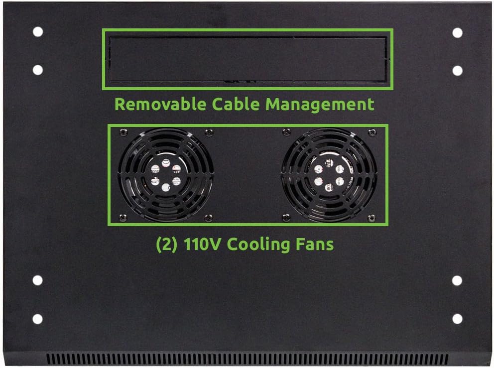 9U Wallmount Cabinet Enclosure with Locking Glass Door J110