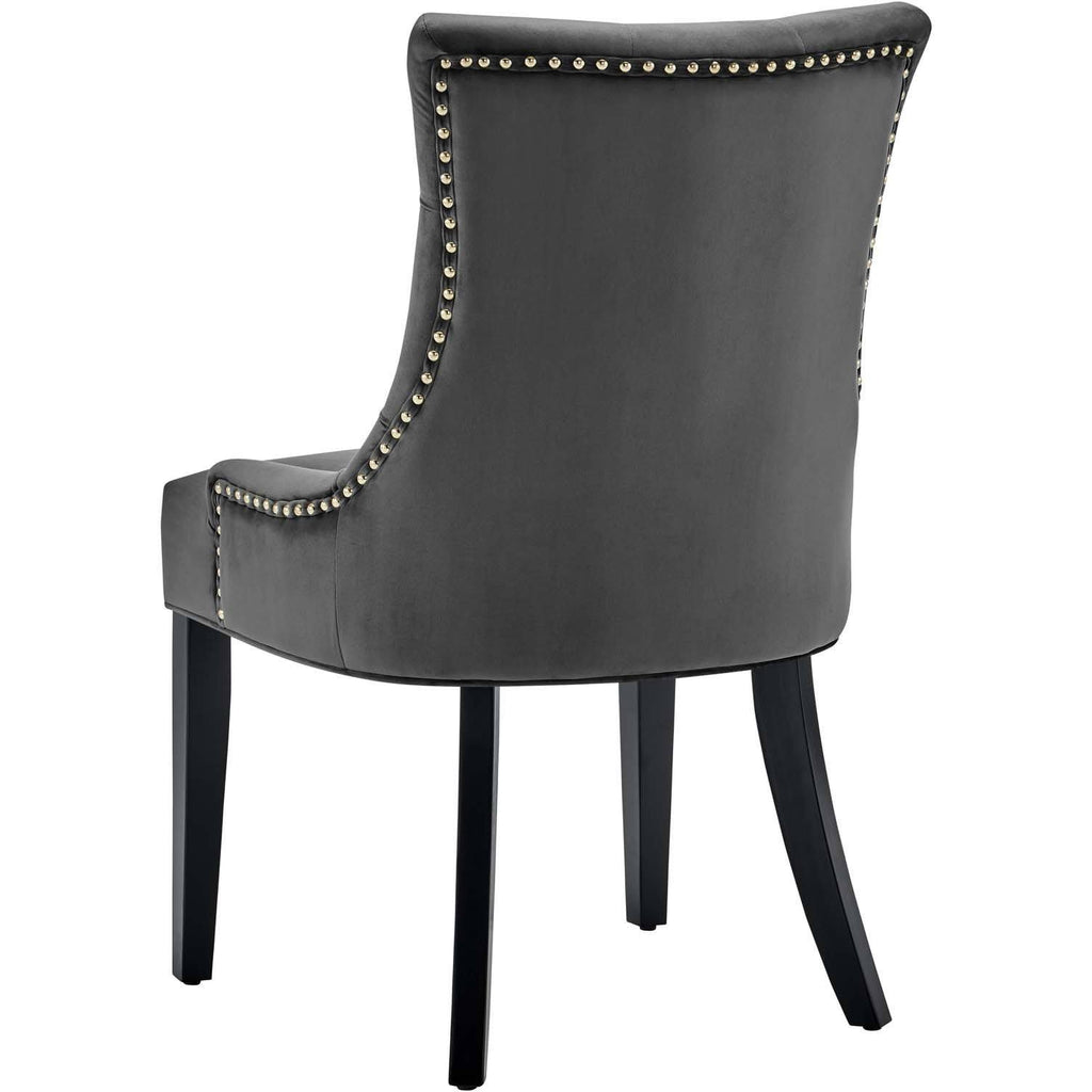White Tufted Performance Velvet Dining Side Chairs Set of 2 T528