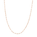 14K Solid Rose Gold Paperclip Necklace 16 inch K8893