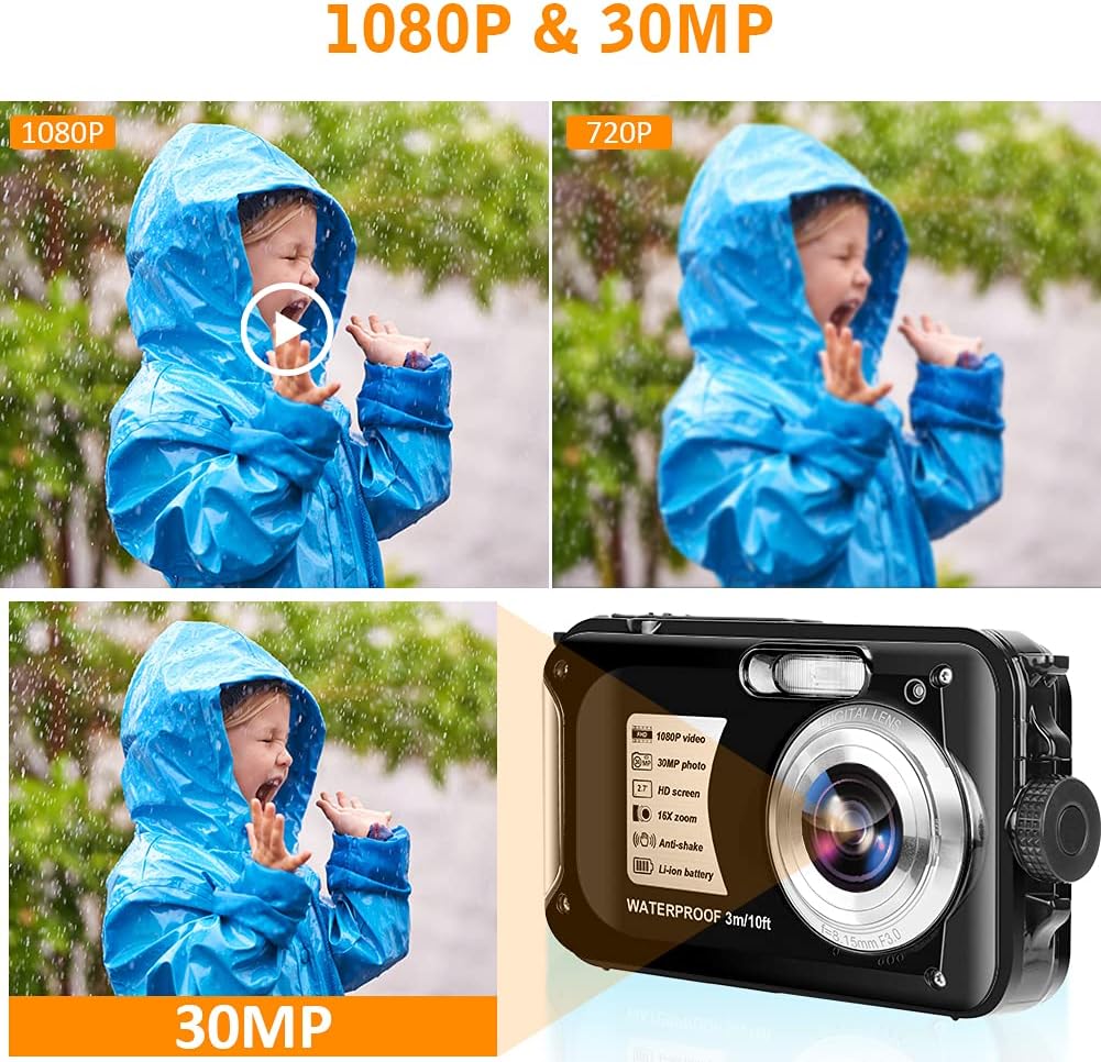10FT Waterproof Full HD Underwater Camcorder W17911