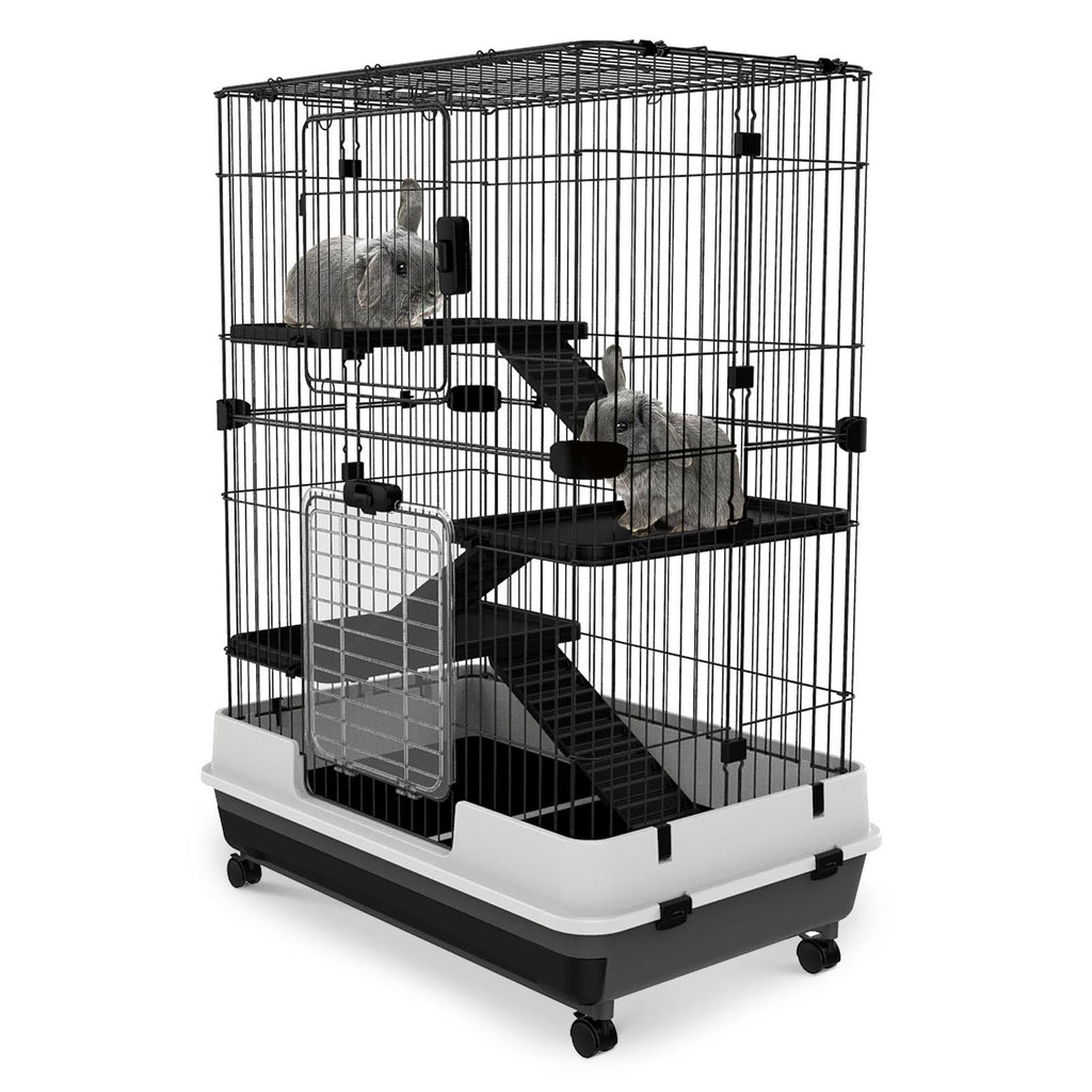 Metal 4-level Rabbit Cage Indoor Small Animal Hutch H66959