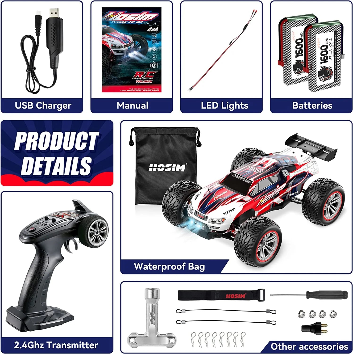 1:12 RC Monster Truck Buggy Toy Q296