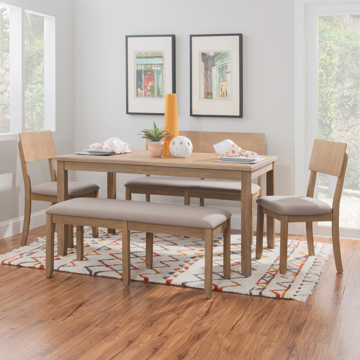 Gray Wash Dining Bench X352589