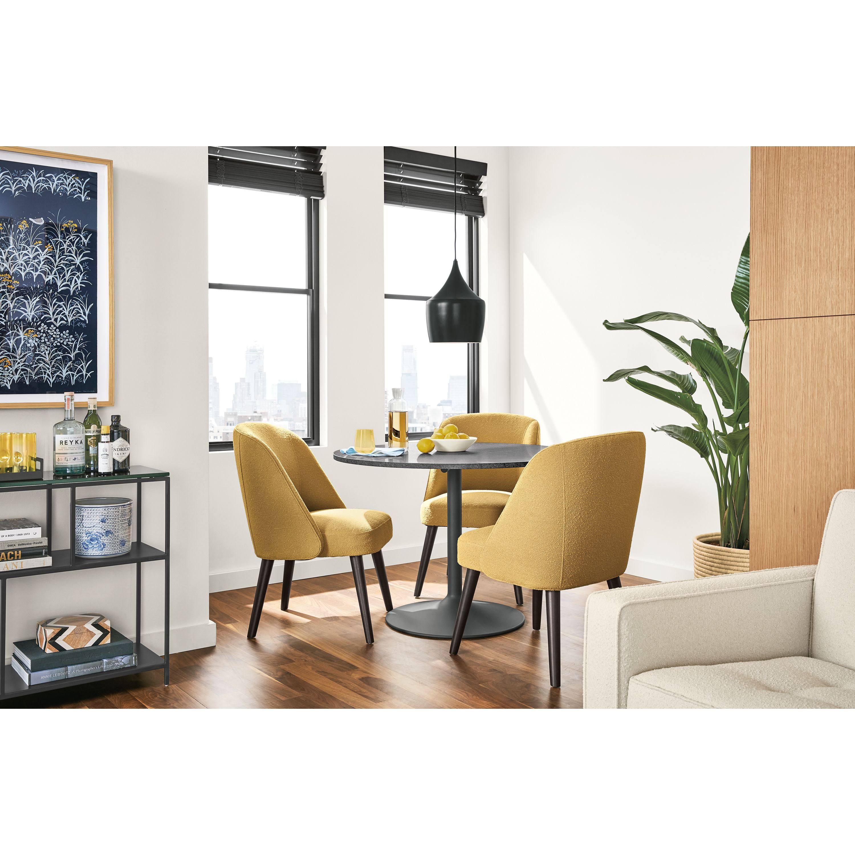 Modern Aria Round Table 27 Diameter in Grey C9418