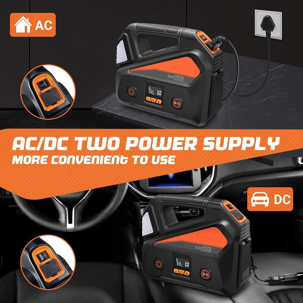 Car Tire Inflator Portable Air Compressor with Pressure Gauge, Pack of 2 Z51808