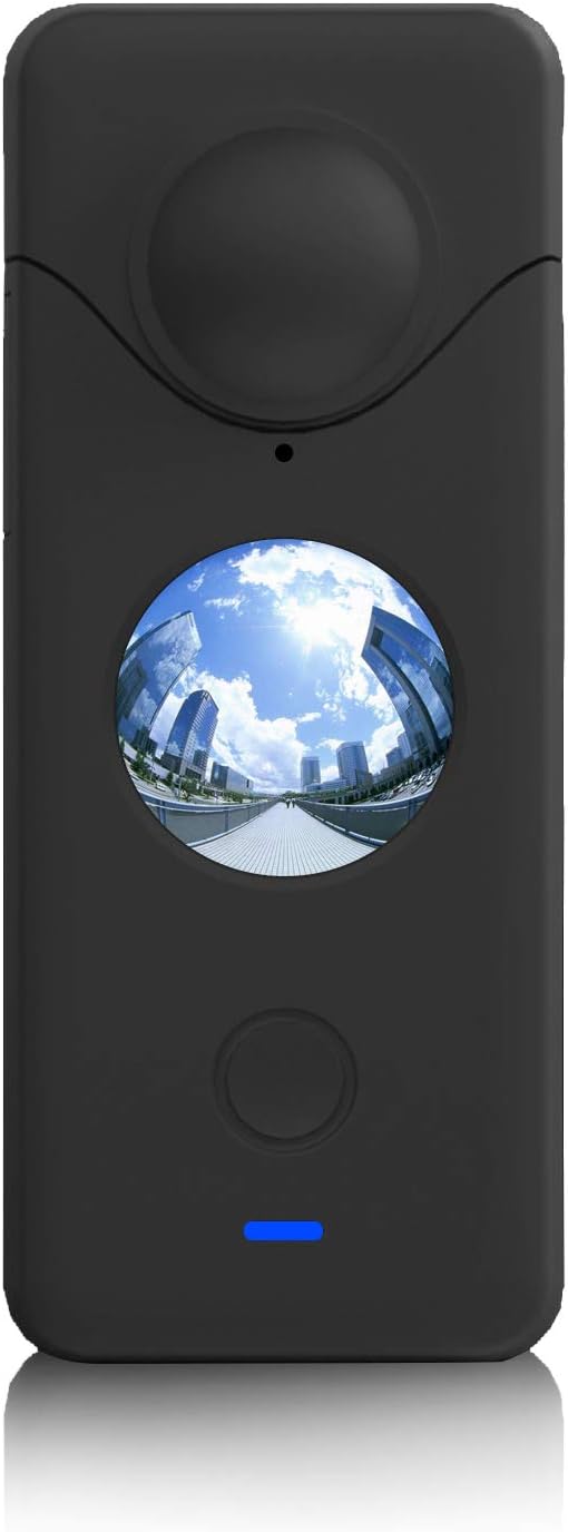 Lens HD Tempered Glass Protective Film (2 Sets) + Panoramic Camera Silicone Protection Cover N66562