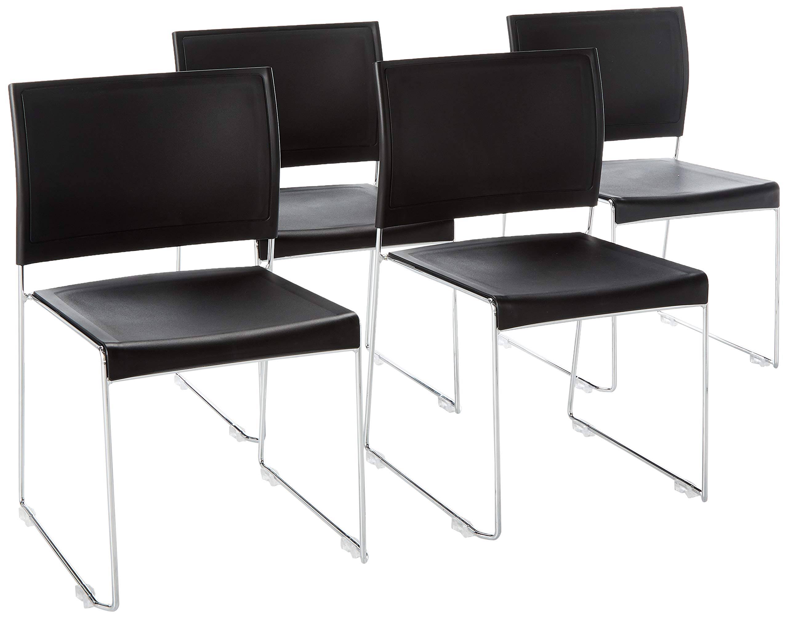 Stack Chair (Qty. 4) Chrome/Black E3625