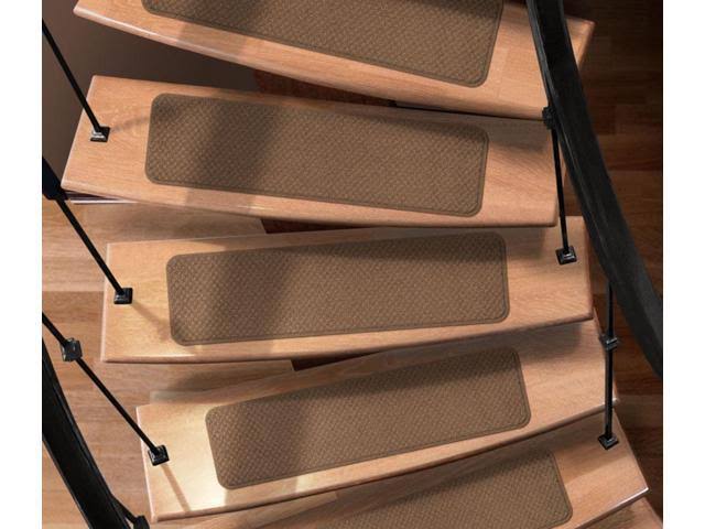 Set of 15 Carpet Stair Treads - Toffee Brown - 8 in. x 30 in. P405444