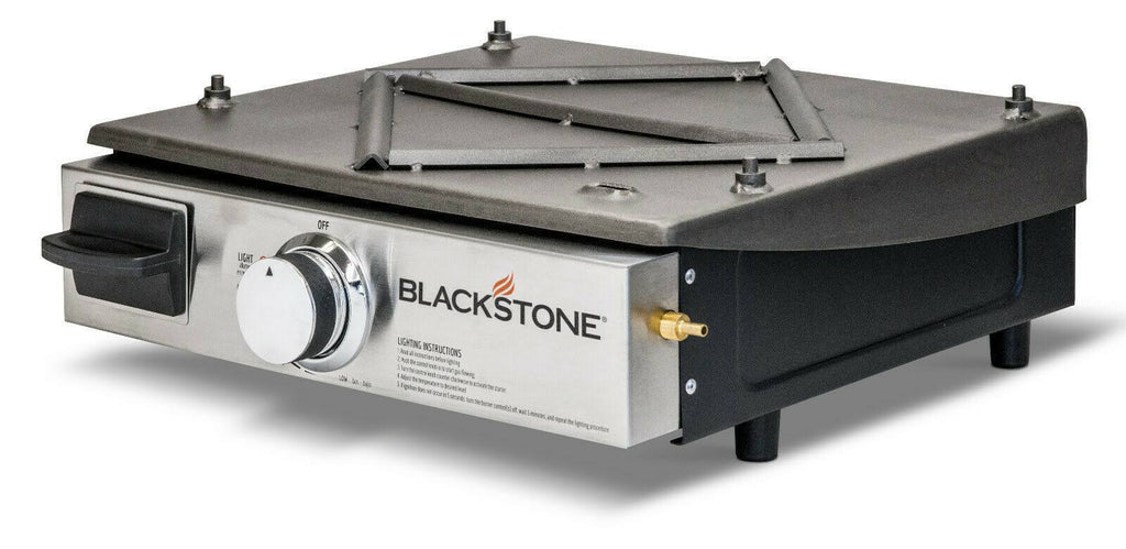 17 in. Table Top 1-Burner Portable Gas Griddle in Stainless Steel and Black F530341