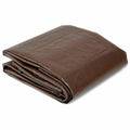 20' x 20' Super Heavy Duty 8 oz. Brown Tarp W5052