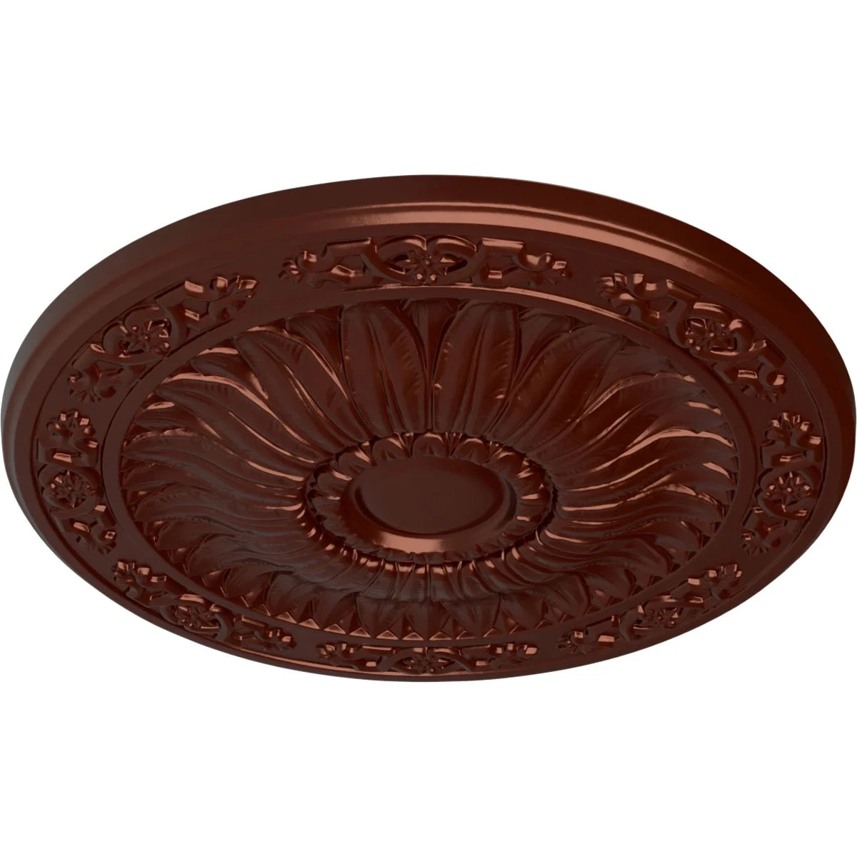 20 1/4"OD x 1 1/2"P Hand-Painted Antique Copper Ceiling Medallion L341