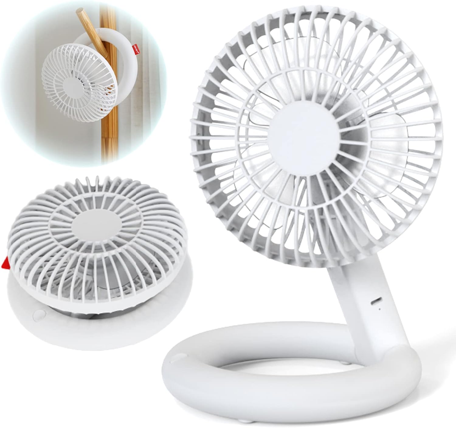 Green 7 Inch Battery Operated Clip Fan, Pack of 2 K47953