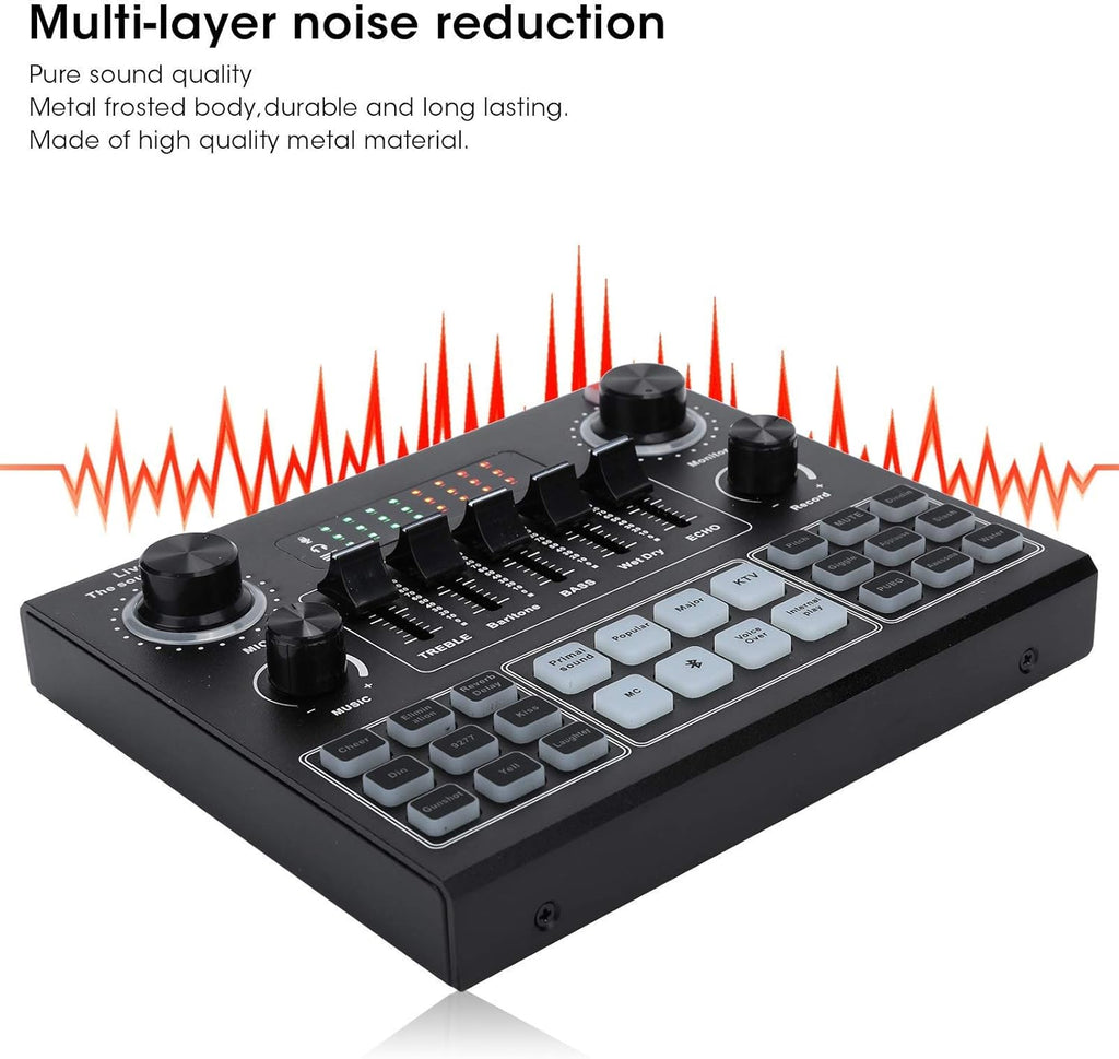 Bluetooth Sound Card Audio Mixer with Voice Change X8405