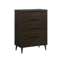 Espresso 4-Drawer Chest F221