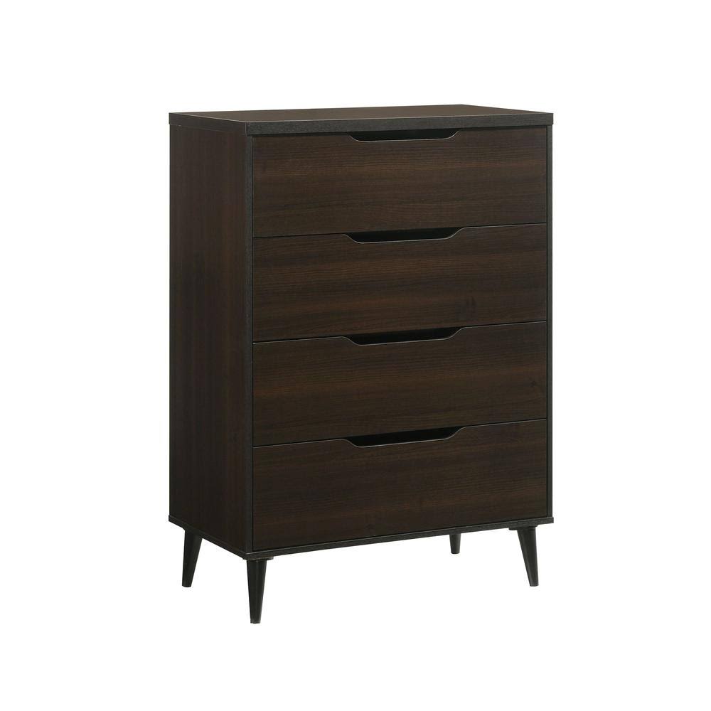 Espresso 4-Drawer Chest F221