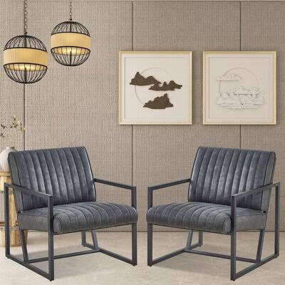 Gray Polyester Armchair Z591216