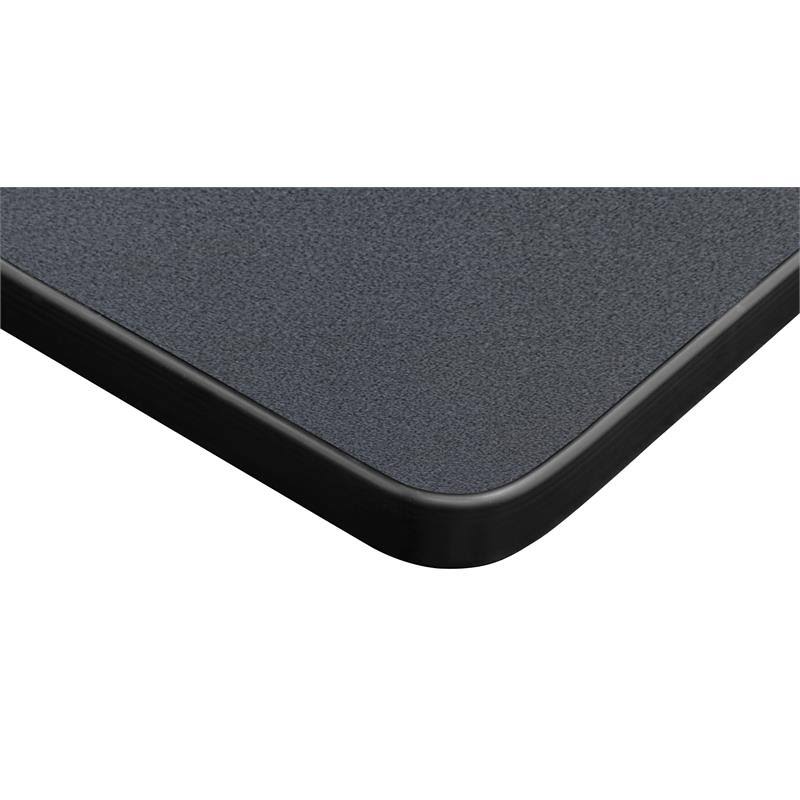 72x22 Height Adjustable Classroom Table - Grey & 2 Stack Chairs - Navy Blue R381724