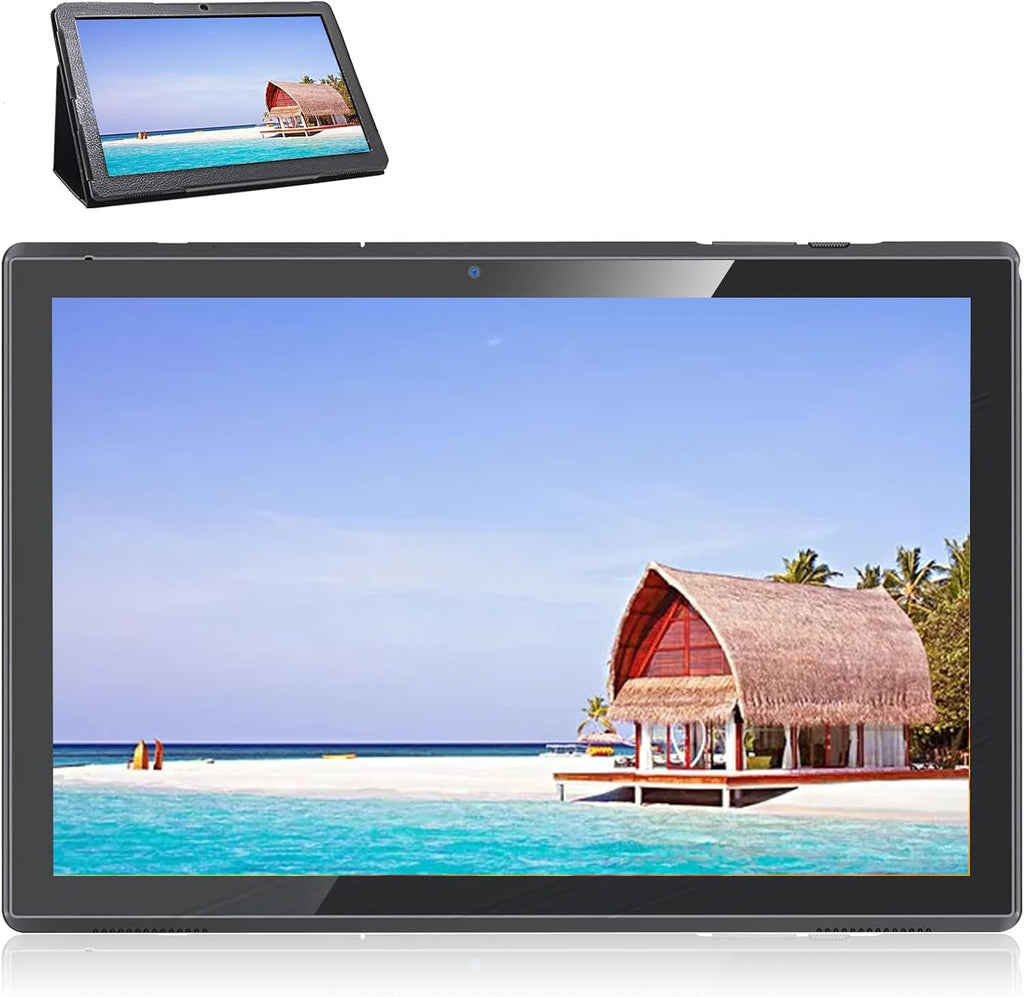 10 Inch Android Tablet with Case, 3GB RAM 32GB ROM, WiFi, 10.1 HD Touchscreen (Black) E279