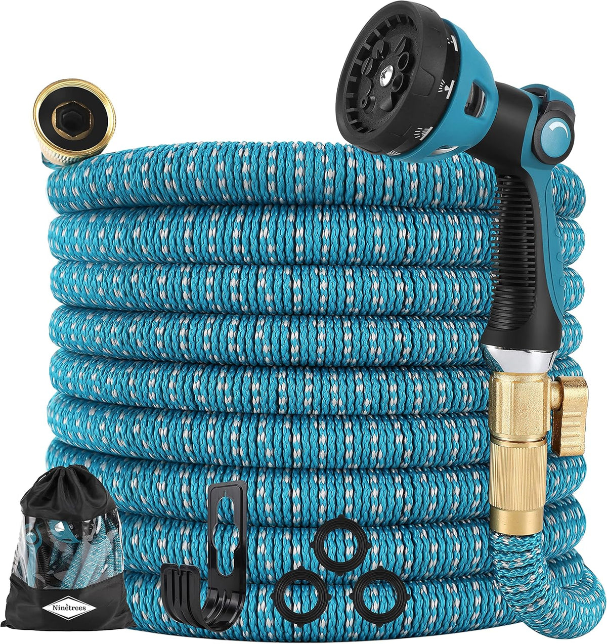 100 FT Expandable Garden Hose with 10 Function Nozzle, Pack of 2 G784