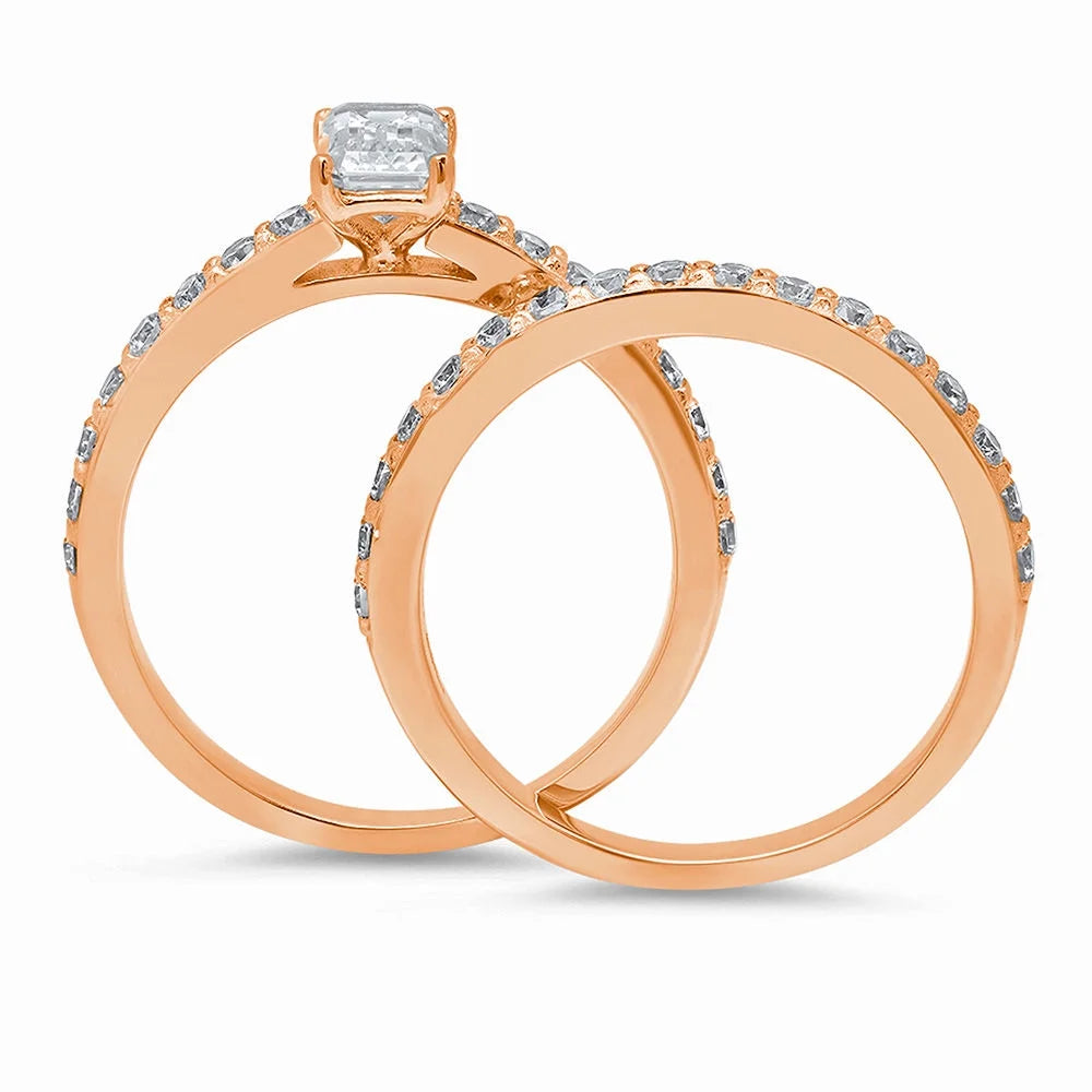 18K Rose Gold Engagement Ring with Natural Diamond N67472
