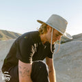 Khaki Olive Broad Brim Outback Hat Y131