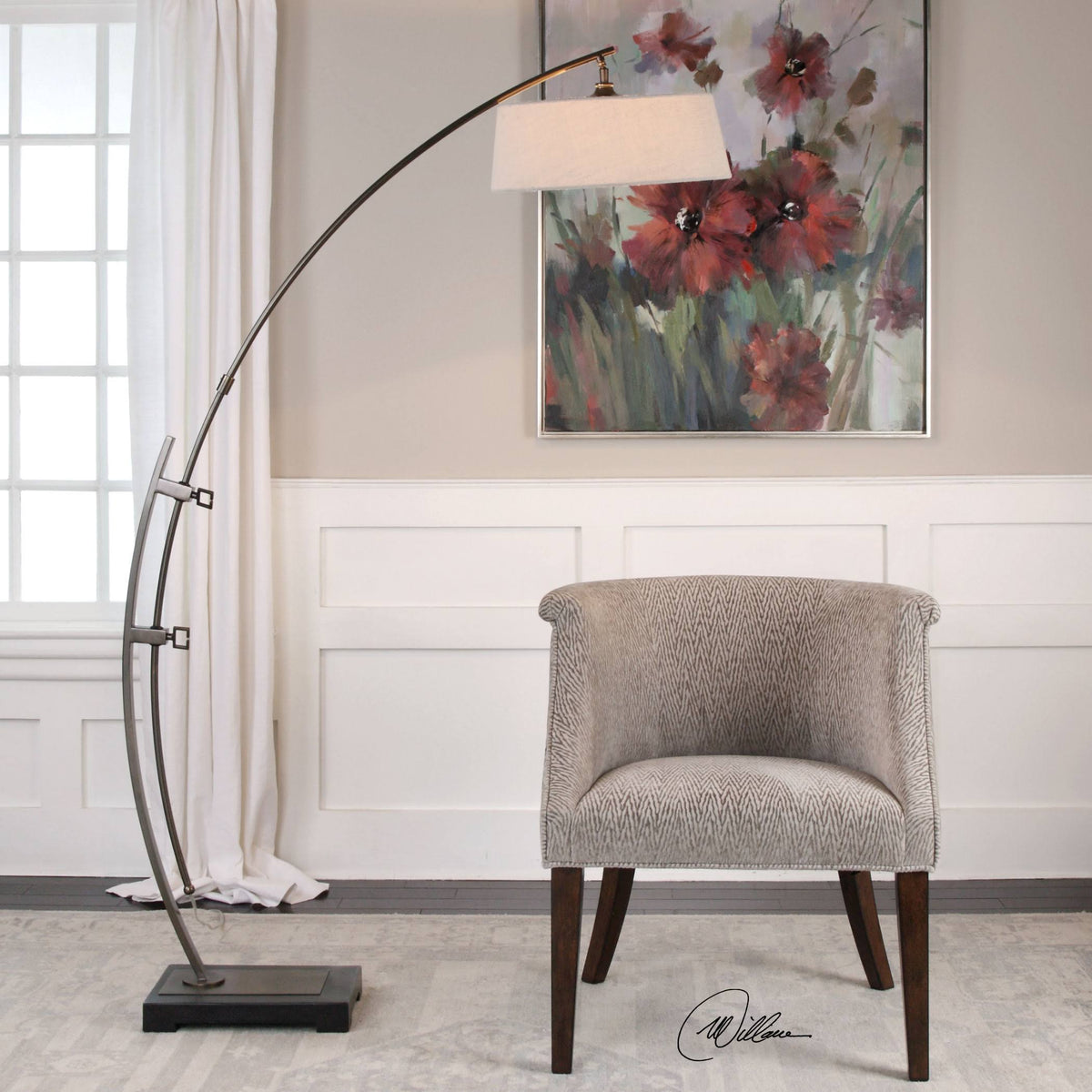 Bronze Arc Floor Lamp H4335