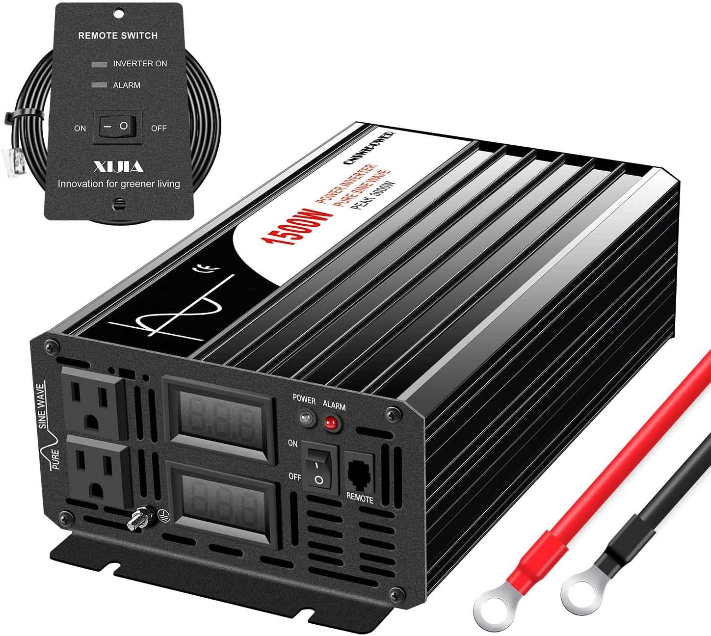 1500W Pure Sine Wave Power Inverter DC 12V AC 120V S459