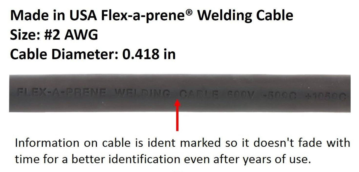 200 Amp Welding Ground Clamp Lead Assembly with Dinse Connector and #2 AWG Cable (75 Feet) E21920