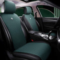 Gray Leather Universal Front and Rear Car Seat Covers 9PCS R880747