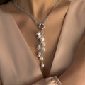 Faux Pearl Pendant Necklace L9995