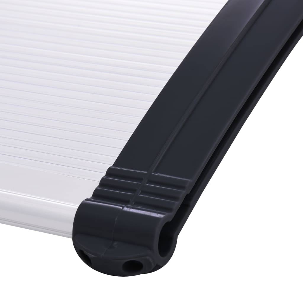 Door Canopy Black and Transparent 118.1x22x31.5x22 PC K78460