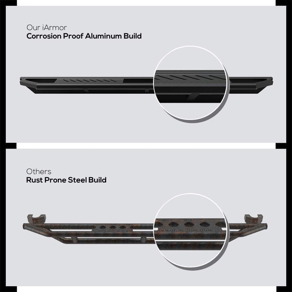 6.5in Side Armor Aluminum Running Boards Nerf Bar Step A4070