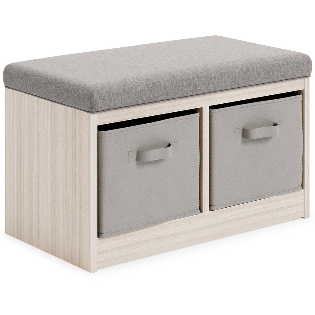 Gray Storage Bench Q181
