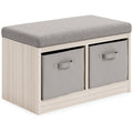 Gray Storage Bench Q181