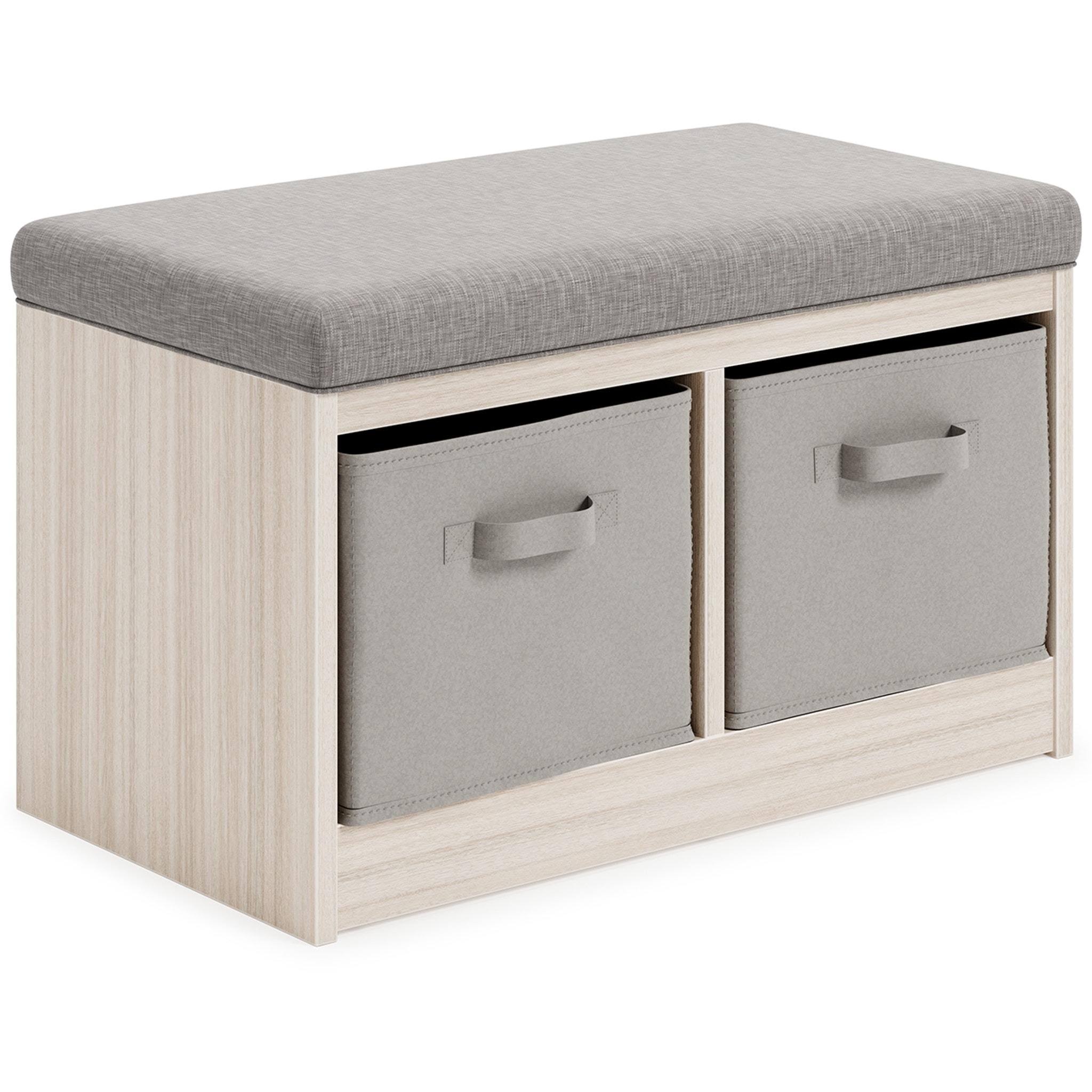 Gray Storage Bench Q181