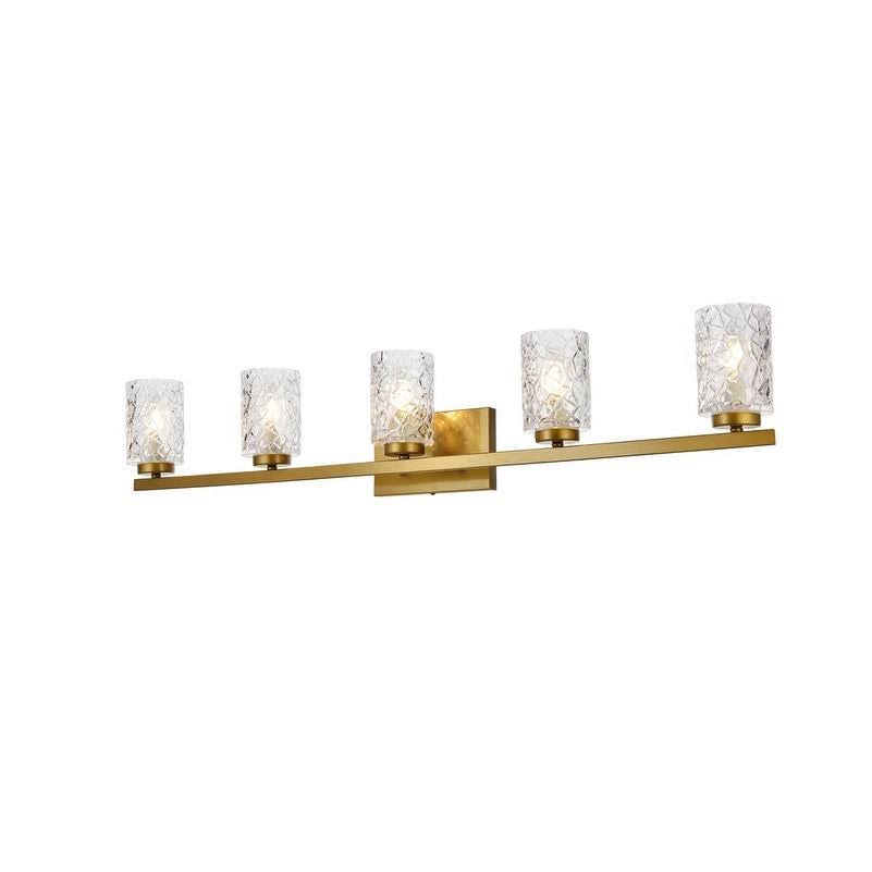 5 Light Bath Sconce with Clear Shade Q6469
