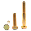 5/8-11 x 1 Coarse Thread Grade BD Hex Cap Screw - USA Alloy Steel Yellow Zinc Plated M26834