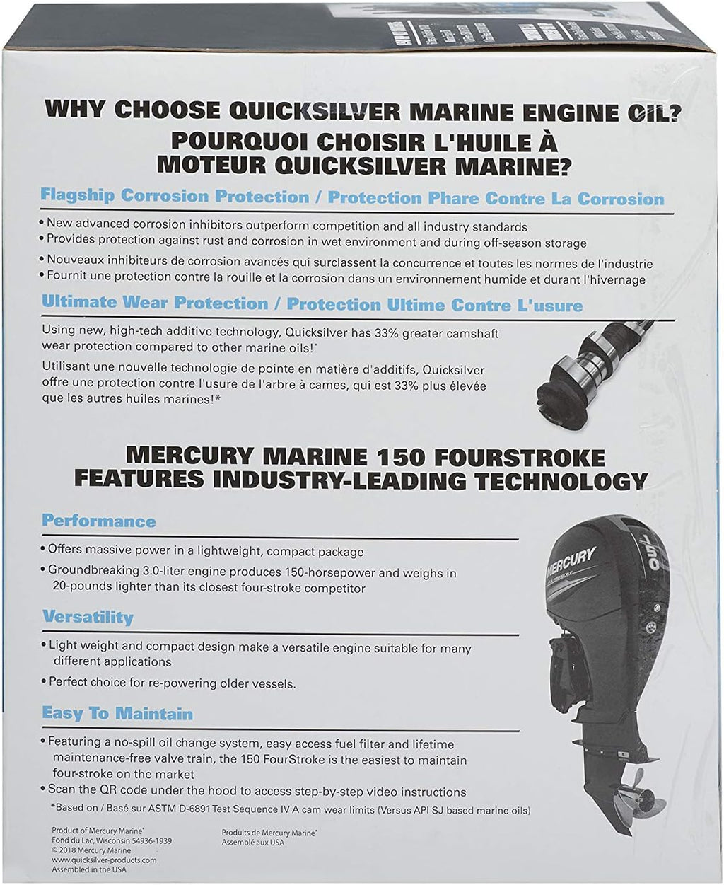 Marine Engine Oil Change Kit for Mercury/Mariner 150 HP Engines Pack of 2 E842043